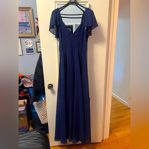 Navy Gown NWT size large Lesh Zumel - Picture 5 of 8